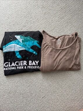 Kindred Bravely brown short sleeve top